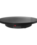 Smooth Electric Rotating Display Stand 360 Degree Turntable with Pure Copper Motor, showcasing a black base and power controls.
