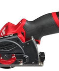 Milwaukee 12V cordless cut-off tool, red/black housing with battery attached