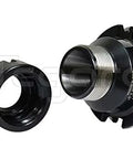Close-up of CAT40 ER25 2.5 Inch Projection Collet Chuck Tool Holder Set Of 4, showing nut and tool holder connection.