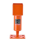 Orange VEVOR screw jack post with 4x4 base plate, adjustable height 13.2–18.7 in, front view