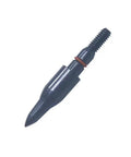 125 Grain Screw In Archery Field Points, Five Sixteenths Inch Steel Target Points, 38mm Length, close-up of one point with threaded end