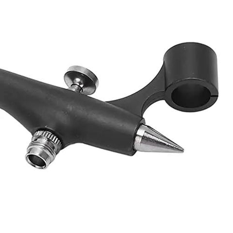 Close-up of the nozzle and handle of the Slick Portable Marker Airbrush Sprayer Kit For Smooth Coloring And Hassle Free Paint Swapping.