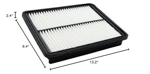 Dimensions of Premium Engine Air Filter Fits 2011-2016 Hyundai Sonata, 2011-2016 Kia Optima for clean air and performance