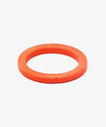 Front view of 58mm Silicone Conical Espresso Group Head Gasket Replacement for portafilter seals, shown in red