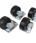 Swivel Top Plate Casters Zinc Finish With Two Inch Wheel Diameter Set Of 4 For Furniture Carts And Light Duty Equipment