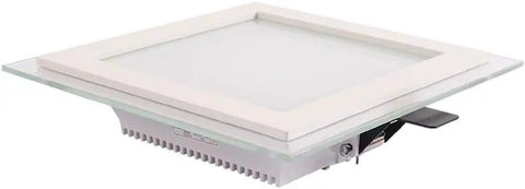 Ultra Thin Square Recessed LED Downlight Kit - Commercial Embedded Spotlight with Glass Panel Trim highlighting sleek design.