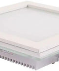 Recessed Lighting Housing Trim Kits Hallway Ultra Thin Square Recessed Led Downlight Commercial Embedded Spotlight Glass Panel Ceiling Lights for Home Living Room 6000k White Light_6w, square glass panel design