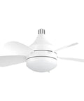 Quiet Operations Ceiling Fan With Integrated LED Light For Various Living Room Bedroom Enhancing Comfortable, white finish, modern design, 4 blades.