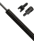 Heavy Hitter Three Quarter Inch By One Hundred Foot Sewer Drain Snake Cable With Opposite Wound Inner Core parts including cable and attachments.