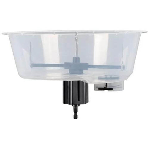 Klein Tools 53710 hole saw with clear dust bowl and integrated vacuum port; adjustable circle cutter for drywall (2–7 in).