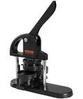VEVOR button maker machine, black 3-in-1 pin press with lever, front view