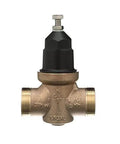 1-inch NR3XL pressure reducing valve with double union copper-sweat ends, brass body, black adjustment cap