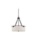 Gramercy Park One Light Pendant In Old English Bronze With Blown Hammered Glass, solid steel circular light fixture