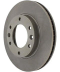 Front view of Centric C-Tek automotive brake rotor; metal disc with six-lug mounting holes in hub