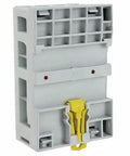 Back view of 4 Pole Contactor with 110 120V Coil, 63A Normally Closed NC, DIN Rail Mount, showing mounting structure and connections.