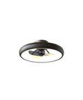 Ceiling Fan With Lights Dimmable LED Lighting Remote Control Timing Reversible Five Invisible Blades Semi Flush Mount Low Profile 18.9 Inch Gold Finish Summer And Winter Breeze Quiet Operation