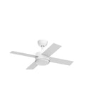 White Ceiling Fan With Lights And Remote For Indoor Outdoor Use, 44 Inch Modern Ceiling Fan With Tri Color Dimmable LED
