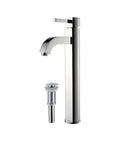 Ramus Single Handle Vessel Sink Bathroom Faucet With Pop Up Drain Chrome Finish Lead Free Solid Brass Construction Premium Ceramic Cartridge Modern Sleek Look That Delivers Smooth Leak Free Performance