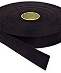 Black One Sixteenth Inch Sealstrip Glass Setting Tape for frameless windows, shown as a rolled spool of black tape.
