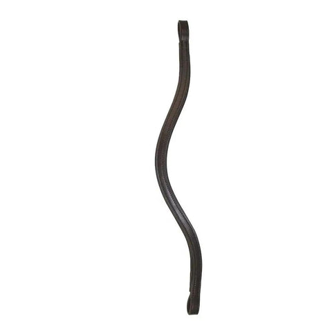 ComFiTec Training Browband Replacement For Bridle Black Full Size European Leather Construction viewed from side