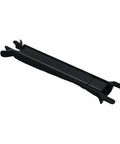 Black durable plastic Car Wire Sleeve Cable Protector For Dash Cam Installation with trough bracket, side view.