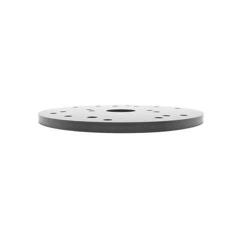 Rock Solid Universal Router Base Plate With Mounting Screws And Alignment Pin Dead Set Accurate Fit For Template Routing side view of 6-1/2 inch acrylic plate
