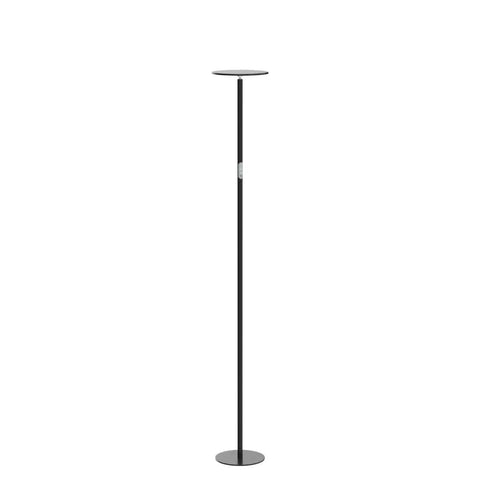 Super Bright Industrial LED Floor Lamp With All Metal Construction Boss Level Brightness 69 Inch Tall Adjustable Standing Lamp 40W 2600 Lumen Output 10 Dimming Levels Black Modern Floor Light For Living Room Dining Room Office Bedroom