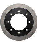 Centric Premium rear brake rotor; circular metal disc with black center hub and six lug holes.