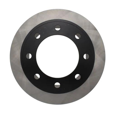 Centric Premium rear brake rotor; circular metal disc with black center hub and six lug holes.