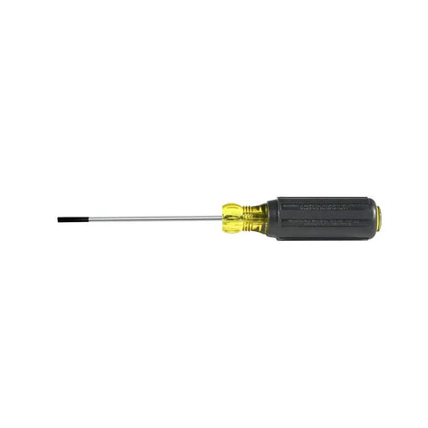 American Made Flat Head Terminal Block Screwdriver One-Eighth Inch Cabinet Tip 4 Inch Round Shank TB-DIN Precision Machined Tip