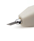 Close-up of Handheld 35 Khz Ultrasonic Cutting Knife for 3D Resin and PLA Models showing blade detail, ideal for precise cutting.