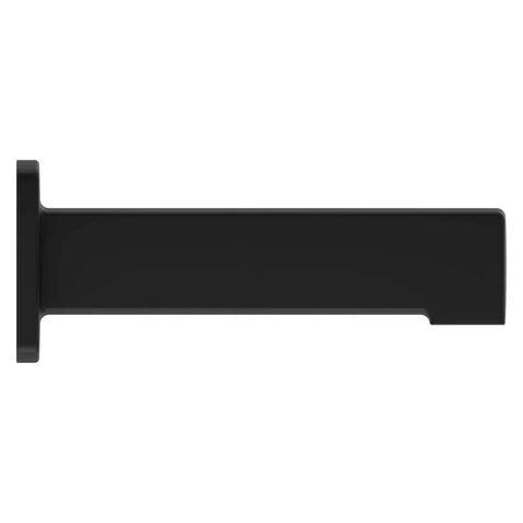 Matte Black Bath Tub Spout With One Half Inch Threaded Connection All Metal Construction Rounded Square Style Includes Copper Adapter