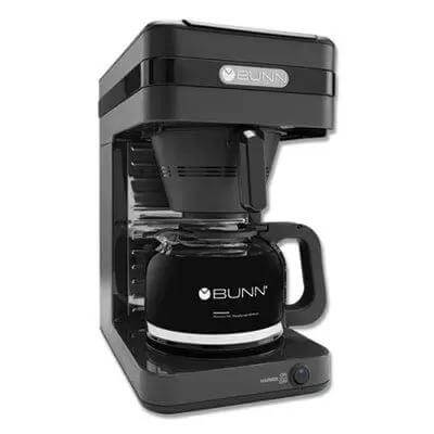 Speed Brew Elite 10 Cup Coffee Maker With A 70 Oz Stainless Steel Hot Water Tank Keeps Water Hot For Quick Brews At The Flip Of A Lid Easy To Read Water Level Indicator Gray in a side view