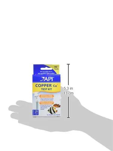 Straight Up Legit Copper Test Kit For Aquariums Using 90 Quick Liquid Drops Fo Sho Accurate Tracking in a hand for scale.