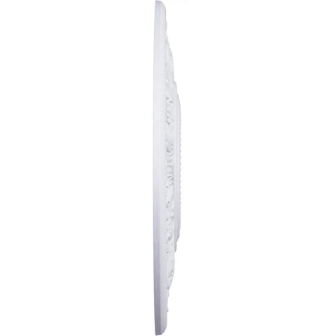 Side view of Vienna Ceiling Medallion 20 Inch Outer Diameter With 6.5 Inch Canopy And 3.5 Inch Inner Diameter Lightweight Primed MDF
