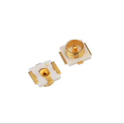 Two IPEX UFL SMD SMT Solder Coaxial Connector Socket Jack Female, gold-plated for PCB Mount, 50 Ohm Impedance, DC 0-6 GHz