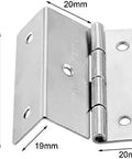 Close-up of Vintage 59mm 6 Hole Three Fold Cabinet Door Hinge showcasing size and three-fold design, ideal for DIY and decor projects.