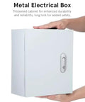 Metal Junction Box 250x300x140mm Rugged Wall Mounted Electrical Enclosure with Long Lock, Thickened Steel Cabinet for Outdoor Use