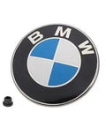 BMW 82mm Black Hood Emblem Roundel Genuine OEM Replacement With Grommets Includes Two Grommets For Easy Install Front Or Rear Emblem 51148132375 51141807495