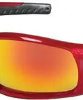 Red Fire Mirror Lens Safety Glasses 12 Pack Bundle For Tough Daily Grinds Featuring Heavy Duty Impact Resistant Polycarbonate Shields And No Sweat Comfort Fit side view