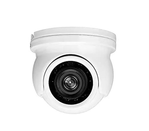 Front view of Compact Mini Turret Dome Camera 1080p Security 4 In 1 Hybrid AHD TVI CVI Analog Weatherproof MicroDome 2MP