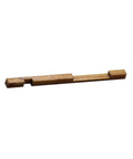 Beeswax Dipped Langstroth Beehive Parts Kit entrance reducer for 10 frame hives, shown from side angle, wooden material.