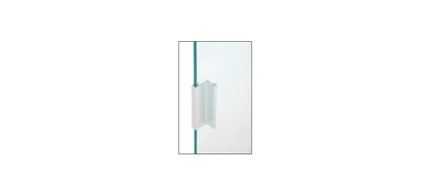 Installed Satin Anodized Aluminum 3 Inch Door Pull With 7/16 Inch Lip For Sliding Glass And Panel Doors D643A on glass door panel