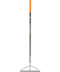 60 Inch Pro Garden Rake With Lightweight Aluminum Handle For Soil A Heavy Duty Gardening Tool For Spreading Mulch Dirt And Gravel