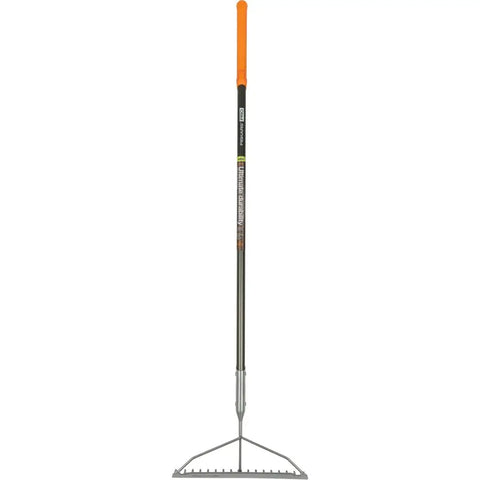 60 Inch Pro Garden Rake With Lightweight Aluminum Handle For Soil A Heavy Duty Gardening Tool For Spreading Mulch Dirt And Gravel