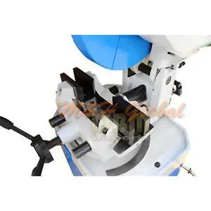 Built Like A Tank 13 Inch Cold Cut Saw Swivel Base Circular Metalsaw 220V 3 Phase 1.5HP Motor Auto Retracting Guard Quick Release Vise detailed view of the cutting vise.