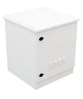 Heavy Duty Outdoor Network Cabinet 12U Floor Mount With Smart Temp Fan Control IP66 Weather Resistant Steel Rack shown from the side.