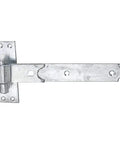 Rock Solid 24 Pack Galvanized Steel Flat Hook And Band Hinges For Shed Doors And Garden Gates, 250mm x 38mm x 4.5mm, heavy-duty design.