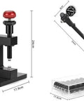 Straight Up Slick Watch Repair Kit With Spring Bar Remover And 29 Precision Dies Plugged In With Air Pump And 360 Degree Hose for strap adjustments