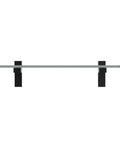 Two Pack 16 Inch Tempered Glass Bathroom Shelves With Matte Black Wall Mount Floating Shelves For Vanity Or Shower Sturdy Modern Storage